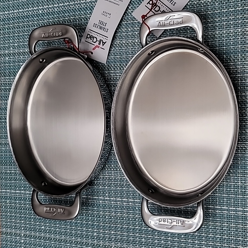 COPY - All Clad 7" Oval Baker, Gratin, Set of 2, NWT